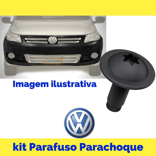 Parafuso Parachoque Vw Gol 2009 2018 Torx 16mm 6mm 10 Peças