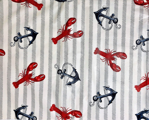 Mantel De Mesa De Verano Con Diseño De Langostas Y Anclas, 1