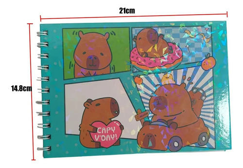 Kits De 4 Capibara Para Colorear, 49 Hojas, Dibujo Y Pintura
