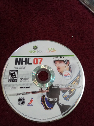 Videojuegos Xbox 360 Nhl07 Solo Disco