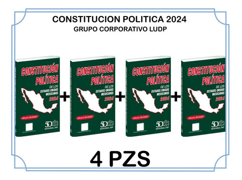 Constitución Política De Los Estados Unidos M 2024(4 Piezas)
