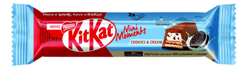KitKat chocolate cookies e cream mini moments 2 tabletes 34,6g