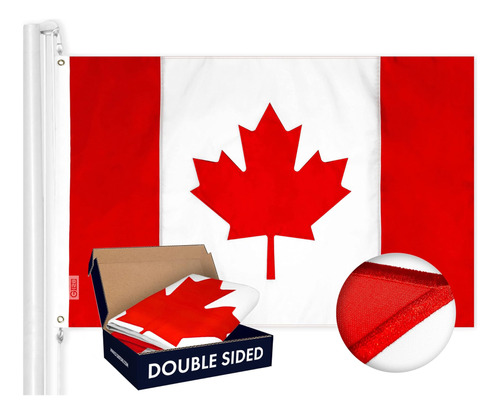 G128 Canada Bandera Canadiense | 2,5 X 4 Pies | Serie Doble