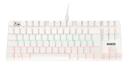 Teclado Mecanico Mancer Shade Mk3, Rainbow, Branco Preto Inglês U...