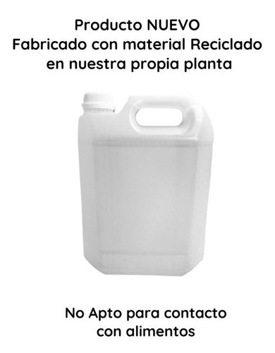 Imagen 6 de 10 de Bidones Plasticos 5 Litros Nuevo Material Reciclado X 60 U