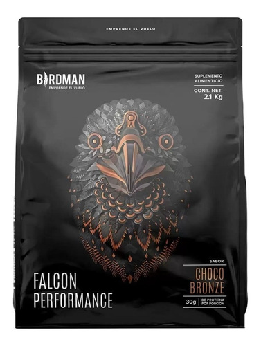 Birdman Falcon Performance Proteína En Polvo Chocolate 2.1kg Sabor Choco Bronze