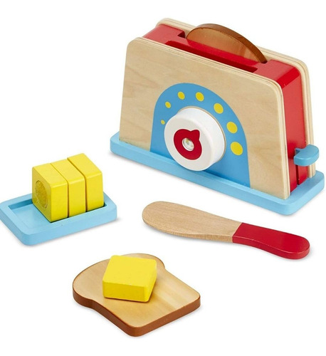 Juego Tostador Pan Mantequilla Juguete Comida Melissa  Doug