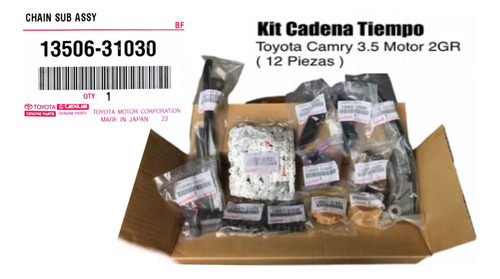 Kit Cadena Tiempo Toyota Camry 3.5 2gr 2007 A 2011 12 Piezas