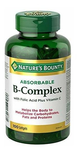 Complejo B Absorbible Bounty De La Naturaleza Con Ácido Fól