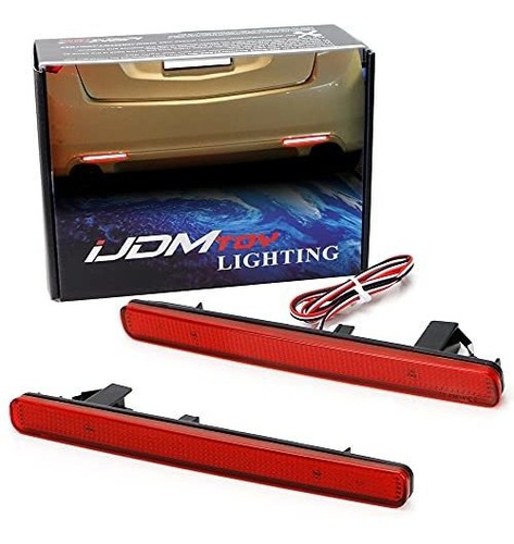 Ijdmtoy Luces Reflectoras De Parachoques Led De Lente Roja 4