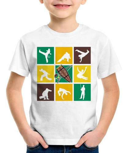 Camiseta Infantil Capoeira Pop Art Esporte