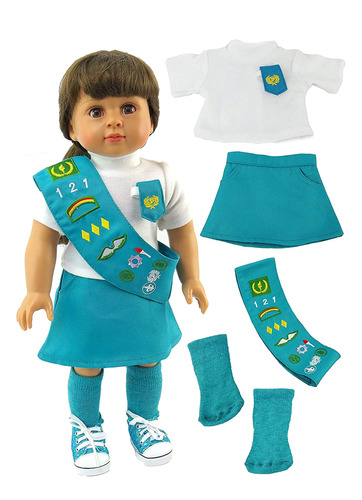 American Fashion World Uniforme Junior Girl Scout Para Muñ.