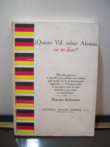 Adp ¿ Quiere Vd. Saber Aleman En 10 Dias ? Metodos Roberston