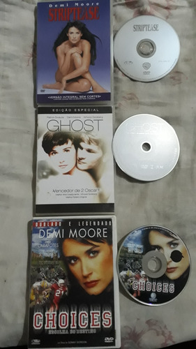 Dvd Striptease+ghost Outro Lado Vida+choices Demi Moore S64