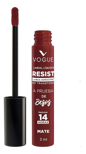 Vogue Resist Labial Líquido A Prueba De Besos (invencible)