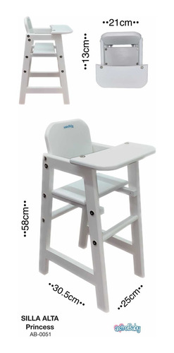 Silla Alta Para Muñecas Juguete Hiper Realista Astrobaby