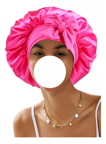 2 Gorros De Dormir Ajustables De Seda Satinada Con Capucha