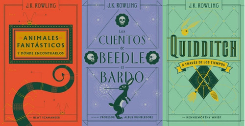 Rowling 3 Libros Animales Fantasticos Quidditch Y Beedle 