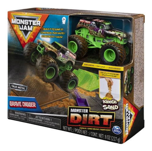 Monster Jam Set De Juego Monster Dirt Basico Grave Digger