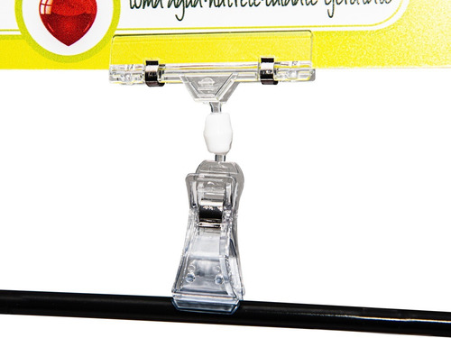 Pinza Acrilico Porta Precio, Portaprecio Porta Grafico 30 Pz