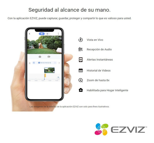 Imagen 10 de 10 de Cámara de seguridad Ezviz C6CN con resolución de 2MP visión nocturna incluida blanca