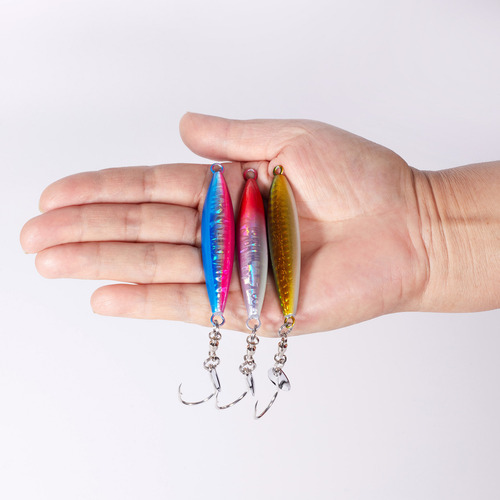 3pcs Jig 60g Señuelos Luminoso Para Pescar Lance Largo Mar Color 6003