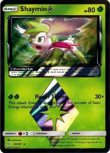 Shaymin Prism Star 10/181 Holo Raro Pokemon Tcg