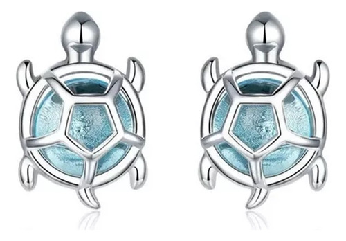 Aretes Topos Tortuga Para Mujer Fabricados En Plata 925