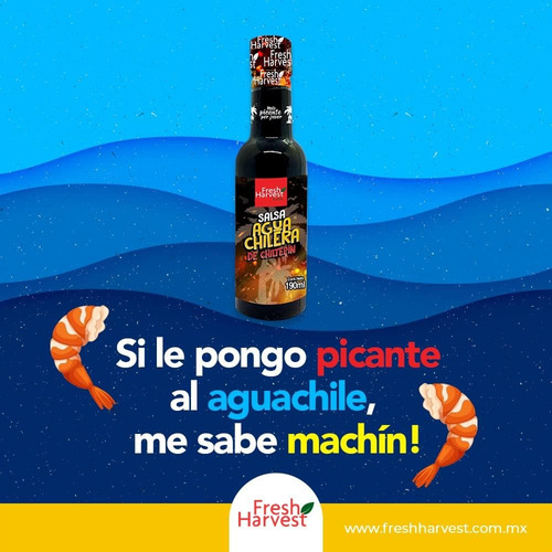 Salsa Aguachilera De Chiltepín Caja Con 12 Piezas De 190ml Fresh Harvest