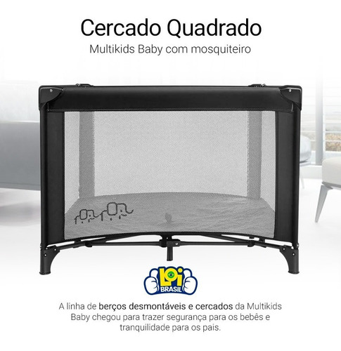 Imagem 7 de 7 de Cercado Quadrado Desmontável Para Bebê Fun Multikids Baby
