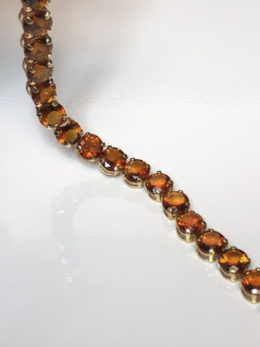 Imagen 2 de 5 de Genuine 14kt Yellow Gold Citrine Gemstone Ladies Bracelet