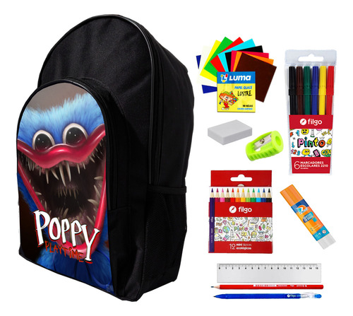 Super Combo Mochila + Utiles De Poppy Play Time #563