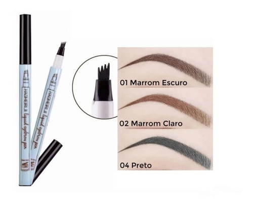 Imagem 5 de 6 de Caneta Fio A Fio Henna Microblading Para Sobrancelha 24h