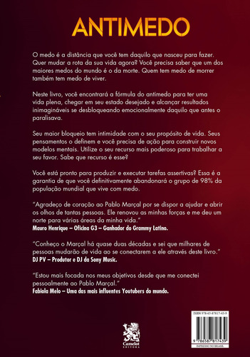 Antimedo, de Marçal, Pablo. Editora IBC - Instituto Brasileiro de Cultura Ltda, capa mole em português, 2021