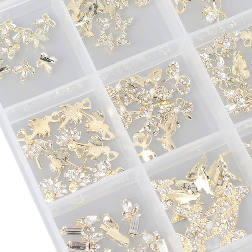 Kit De Diamantes De Imitación Para Uñas, Brillo Duradero, Re