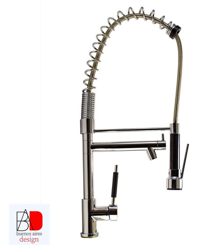 Imagen 2 de 10 de Griferia Cocina Monocomando Duchador Flexible Y Grifo Bronc