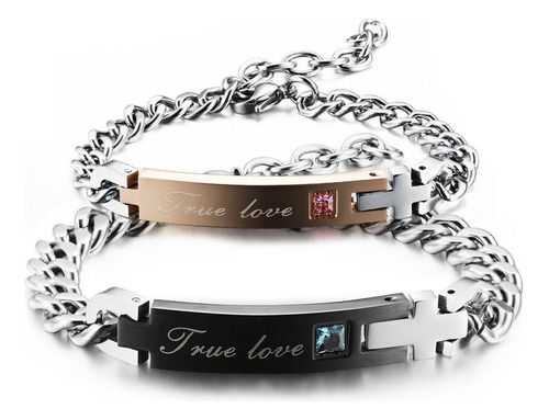 Elegante Duo Para Parejas True Love Acero Inoxidable B813