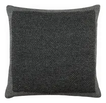 Comprar Cojín Tejido Chevron Negro 45x45cm Nina Herrera Diseño de la tela Cojines