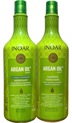 Kit Inoar Shampoo + Condicionador Argan Oil Hidratante 2X1Litro