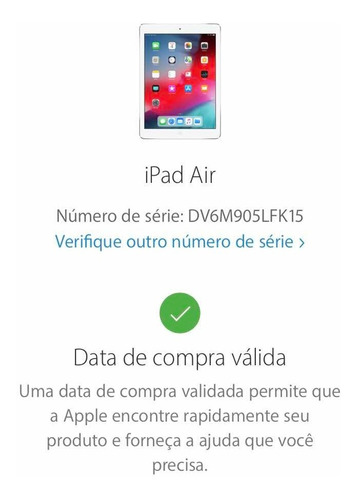 iPad Air Wi-fi 32gb Prata Model A1474 Md789br/a - Usado