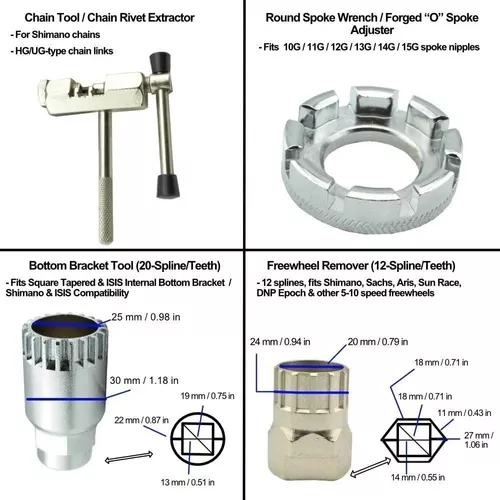 GENERICO Kit De Herramientas Bicicleta Corta Cadena Bicicleta 44 Pza