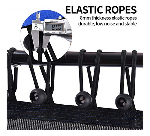 Mini Trampolines Fitness Con Barra De Mango Ajustable