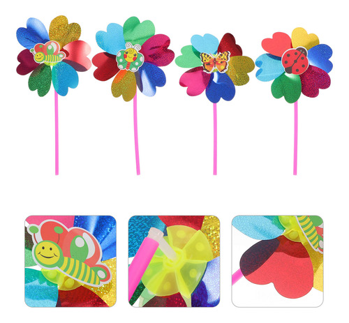 Molino De Viento Con Forma De Mariposa Con Lentejuelas Para