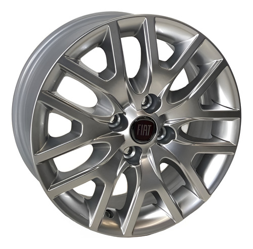 Rodas Fiat Argo Cronos Palio Siena Uno Aro 15 (jogo) + Bicos Cor Prata Especial