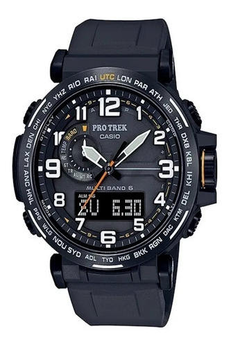 Reloj Casio Protrek PRW-6600y-1A9cr Color de correa: negro, color del bisel: negro, color de fondo: negro