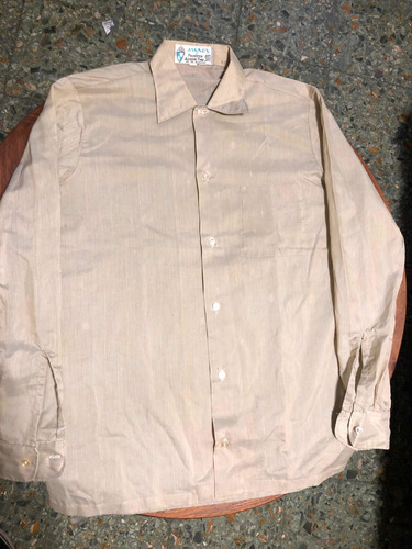 Camisa Retro Vintage Años 70s No Se Plancha. Talle S