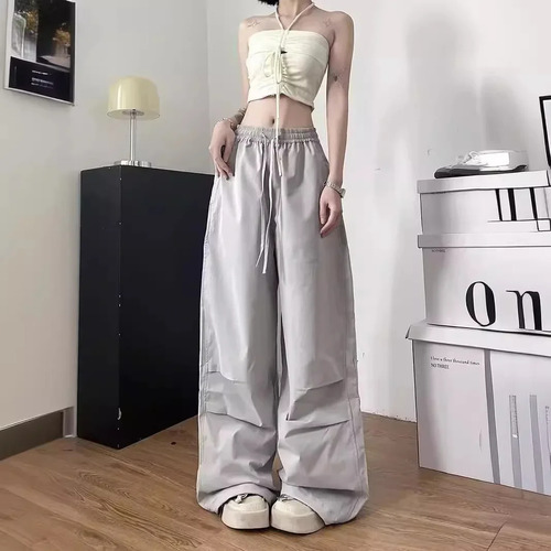 Pantalones Casuales Con Cintura Elástica Para Mujer