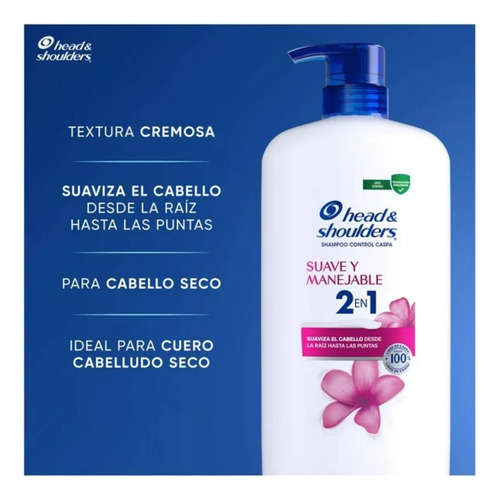 Shampoo Head & Shoulders Control Caspa 1 L - 4 Pzas