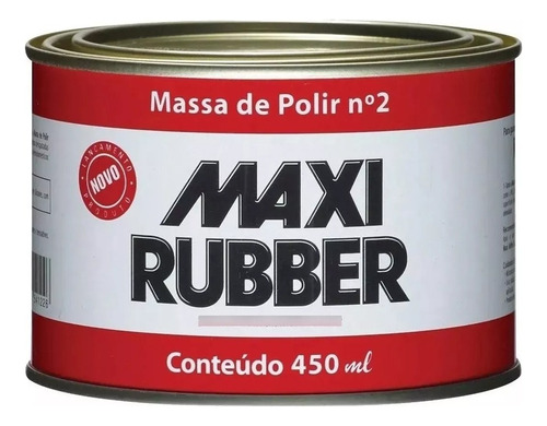 Massa De Polir Nº 2 Polimento Automotivo Maxi Rubber 490g
