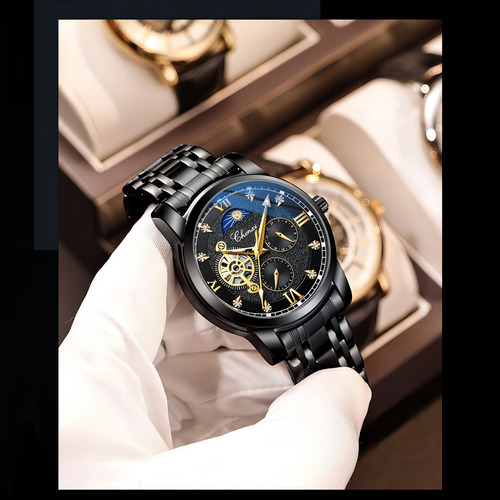 Relojes Chenxi Diamond Chronograph De Lujo Para Hombre Color Del Fondo Plateado